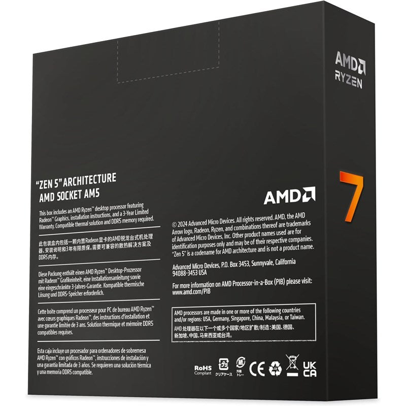 AMD Ryzen 7 9700X 3.8 GHz 8-Core AM5 Processor AMD Ryzen 7 9700X 3.8 GHz 8-Core AM5 Processor